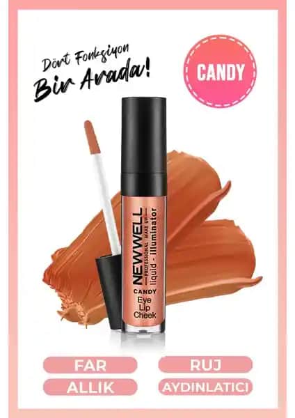 Yeni Well Liquid Illuminator Allık 3 in 1 Candy ile doğal ve parlak makyaj deneyimi