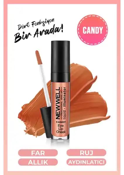 Yeni Well Liquid Illuminator Allık 3 in 1 Candy ile doğal ve parlak makyaj deneyimi