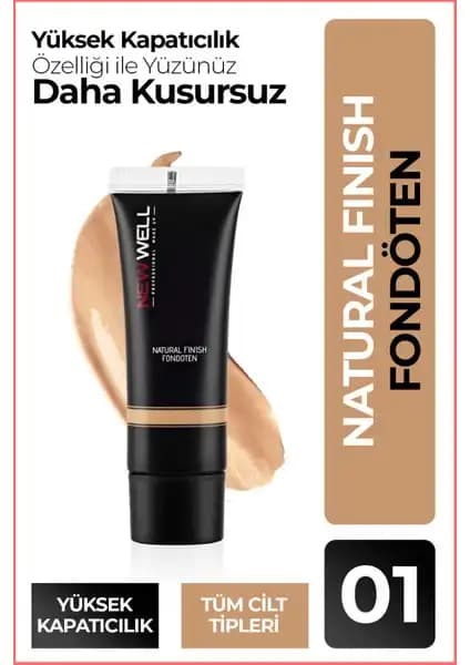 Yeni Well Naturel Finish Fondöten No 01: Günlük Kullanım İçin Doğal ve Koruyucu Makyaj Ürünü