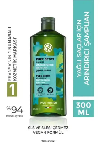 Yves Rocher Arındırıcı Şampuan Yağlı Saçlar İçin Doğal Temizlik ve Detoks Etkisi