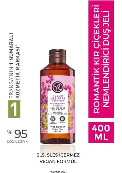 Yves Rocher Nemlendirici Duş Jeli - Romantik Kır Çiçekleri Doğal Temizlik ve Ferahlık
