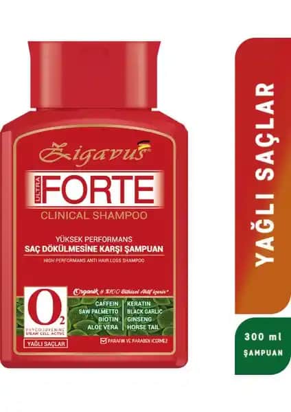 Zigavus Forte Ultra Clinical Yağlı Saçlar İçin Şampuan Doğal ve Güçlü Saç Bakım Çözümü