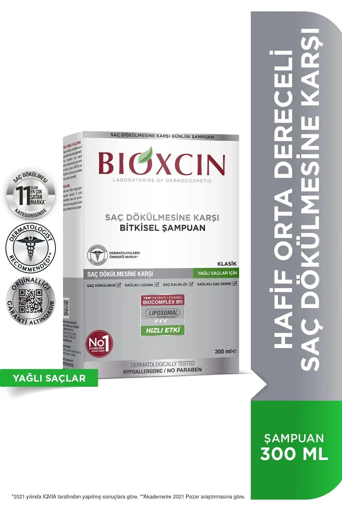 Bioxcin Klasik Şampuan 300ml. Yağlı Saçlar Için