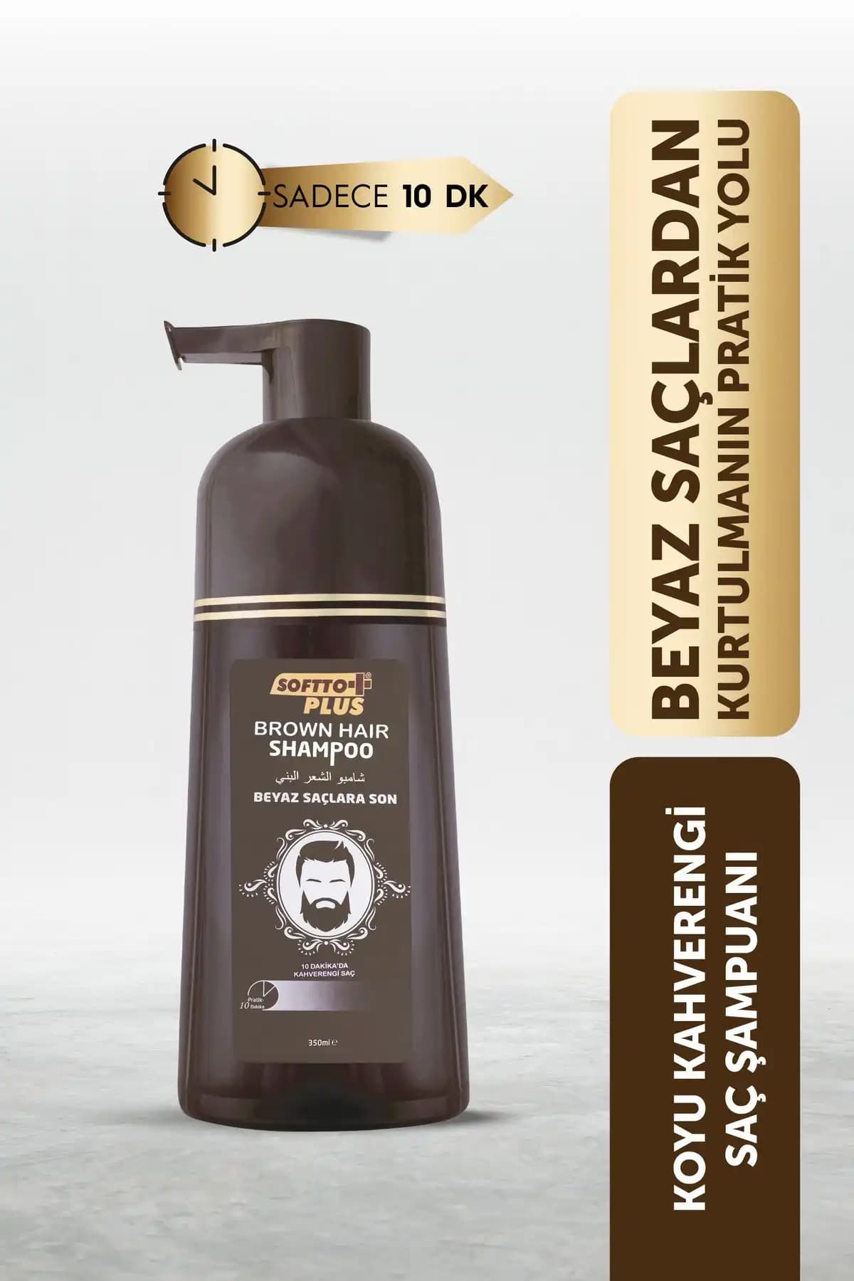 Softto Plus Beyaz Saçlarda Etkili Kapatıcı Koyu Kahve Şampuan 350ml...
