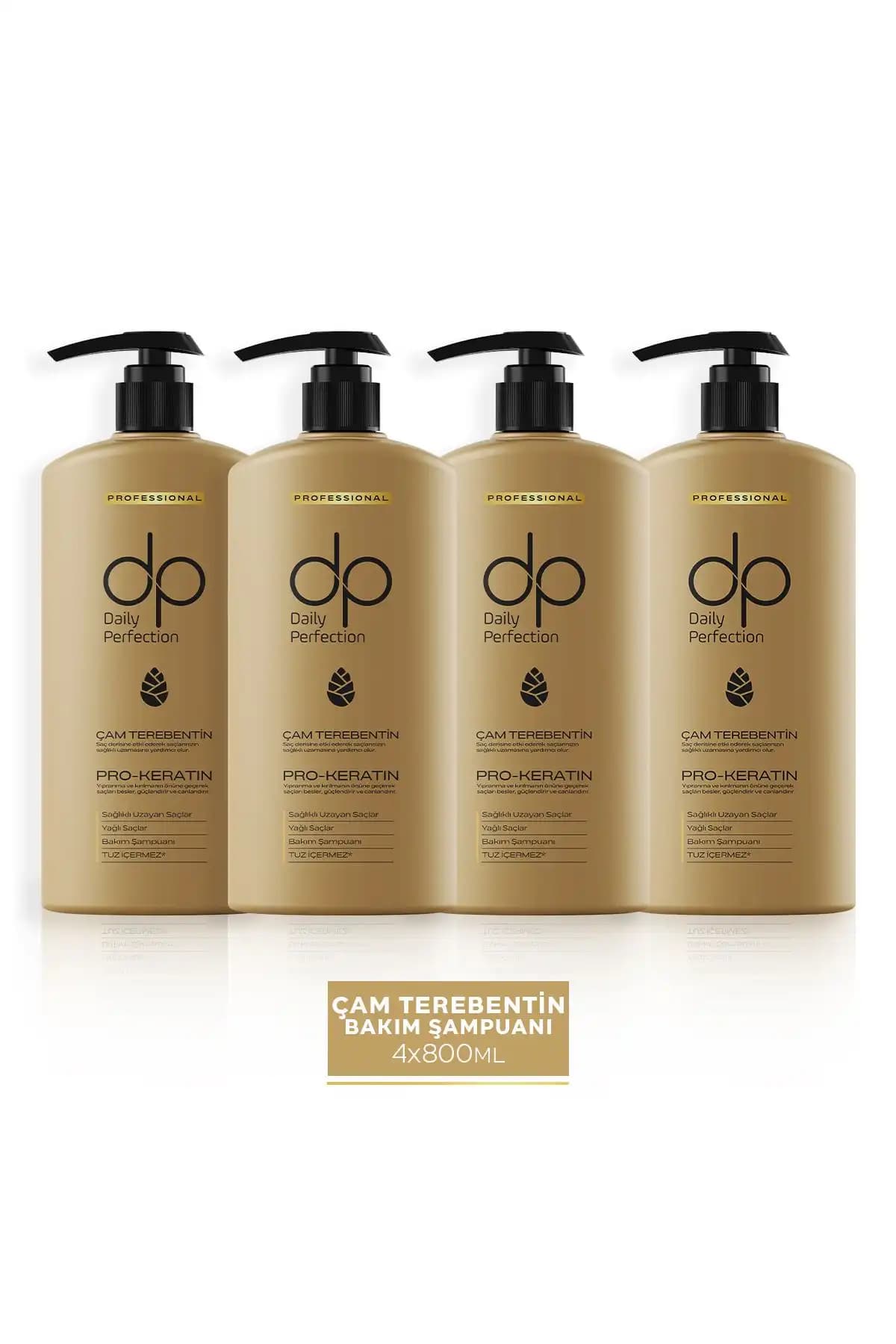 dp Daily Perfection Şampuan Çam Terebentin 800 ml X 4 Adet