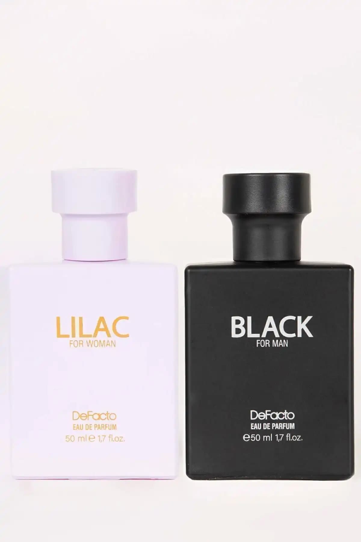 Defacto Erkek Black & Kadın Lilac 2'li Set Parfüm 50 ml X9643azns