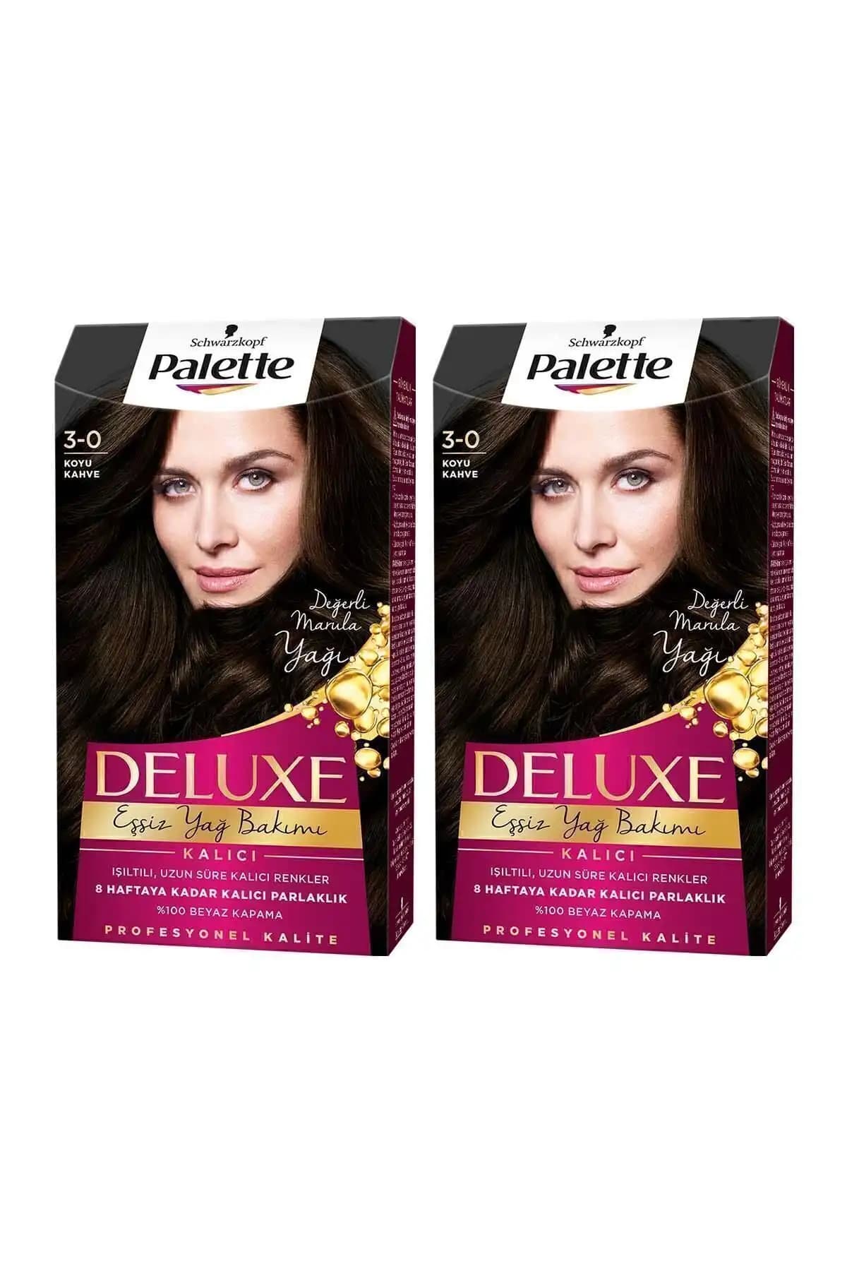 Palette Deluxe 3-0 Koyu Kahve X 2 Adet Saç Boyası