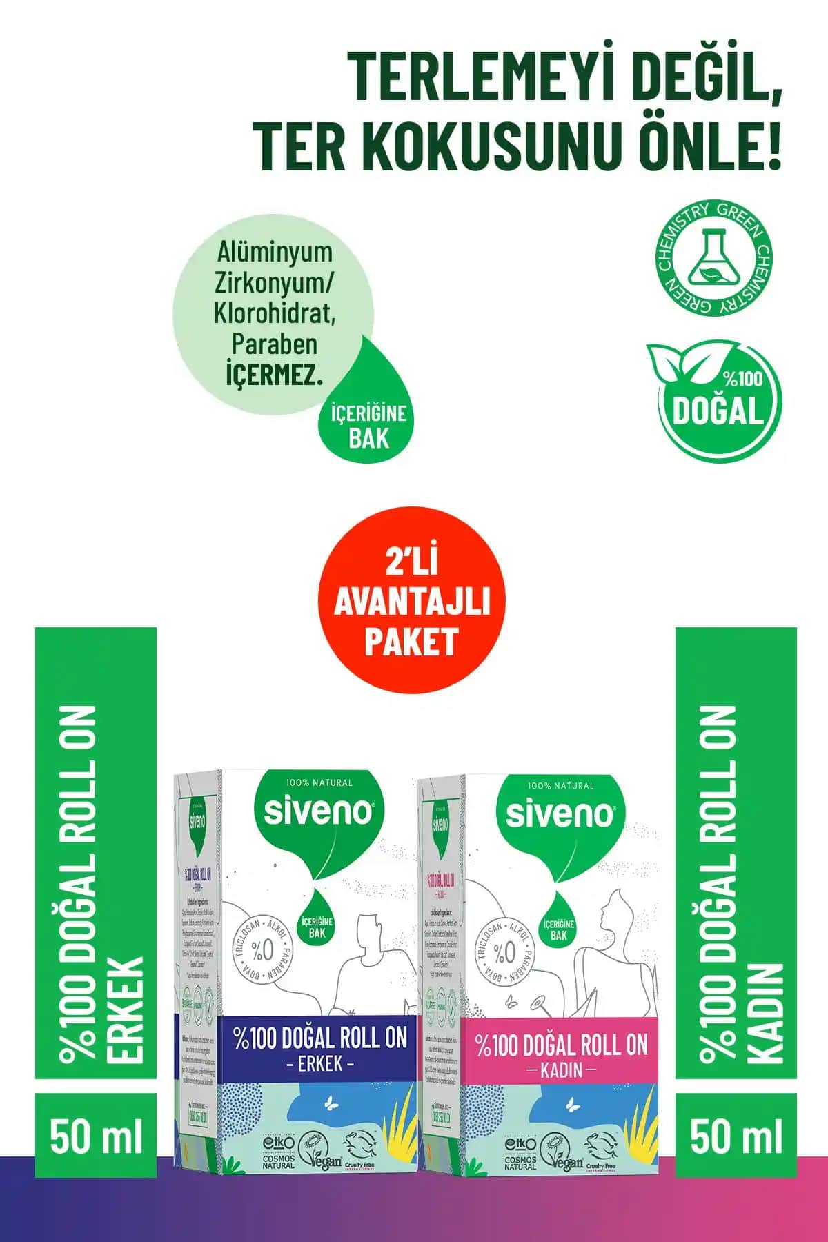 Siveno %100 Doğal Roll-on Deodorant ve Sportif Deodorant Karşılaştırması