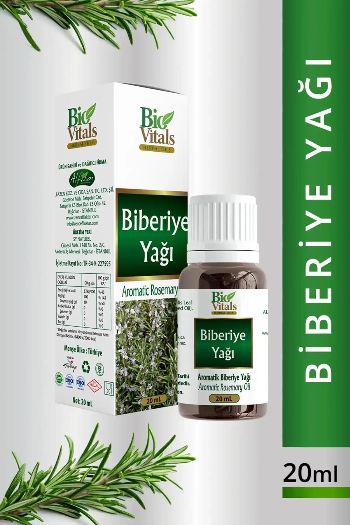 Biovitals Biberiye Yağı - Doğal Cilt ve Saç Bakımı