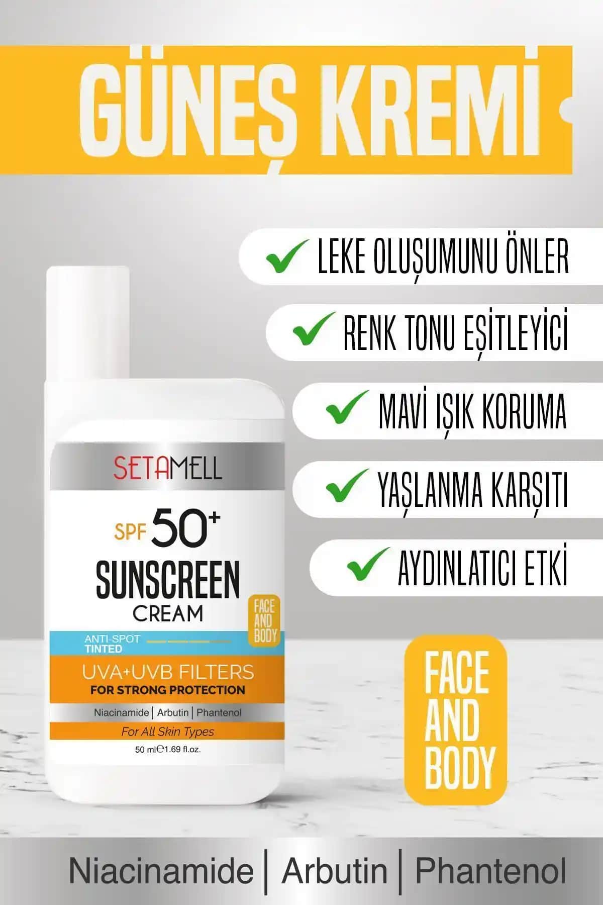 Ton Eşitleyici 50 SPF+ Güneş Kremi - BB Kapatıcı Özellik