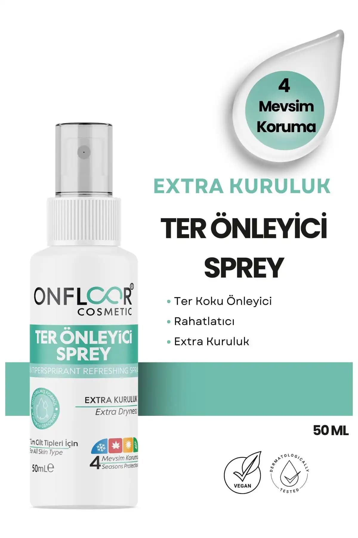 Genel Markalar Terleme Önleyici Ve Ter Kokusuna Karşı Koruma Tüm Vücut İçin Etkili Formül