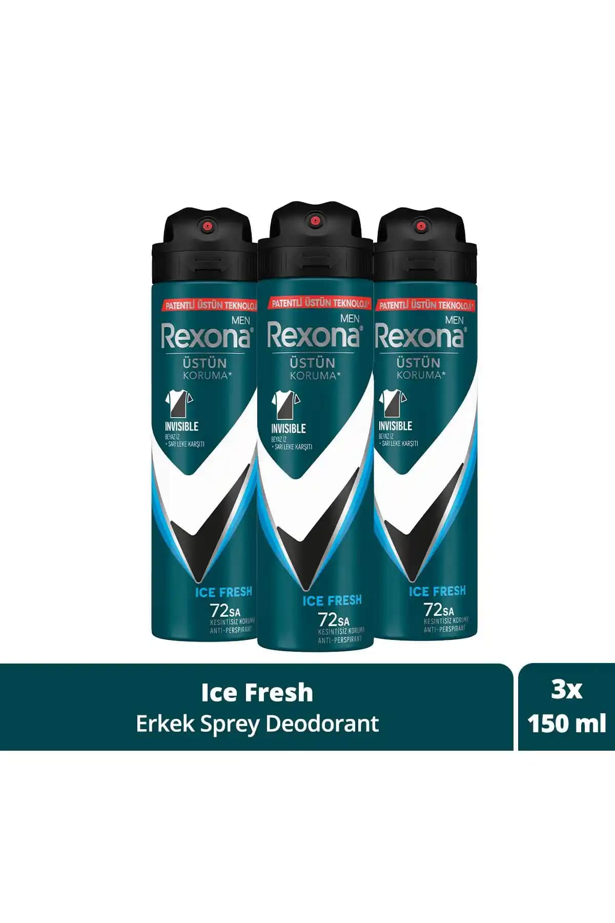 Rexona Men Erkek Sprey Deodorant Invisible Ice Fresh ile Ocean Deep Karşılaştırması