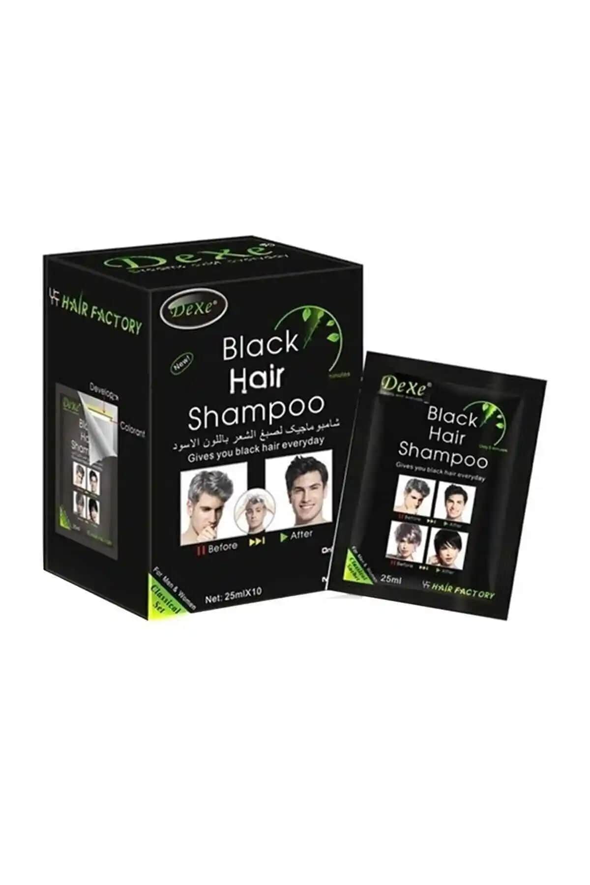Dexe Black Hair Shampoo ve Mirage Siyah Saç Şampuanı: Beyaz Saçlar İçin Karşılaştırma