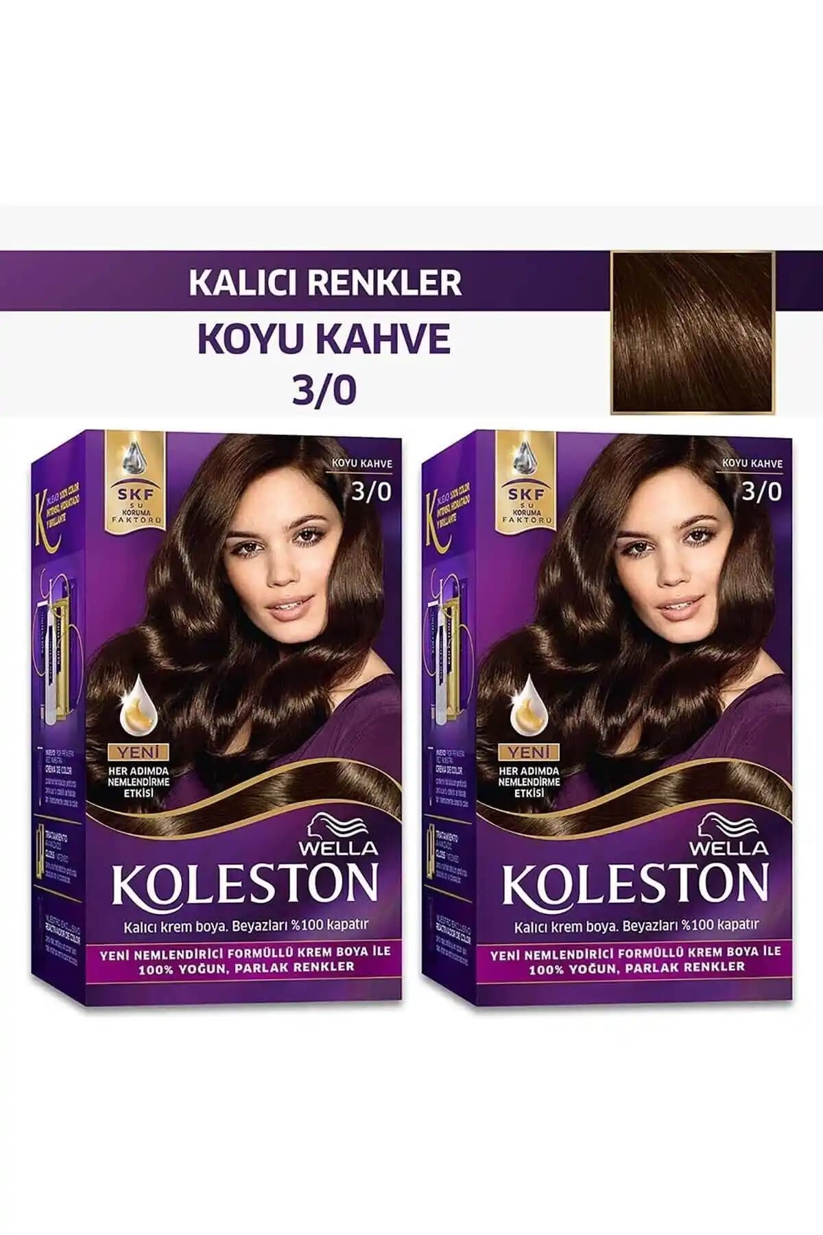 Wella Koleston Koyu Kahve ve Çikolata Kahve Saç Boyası Karşılaştırması