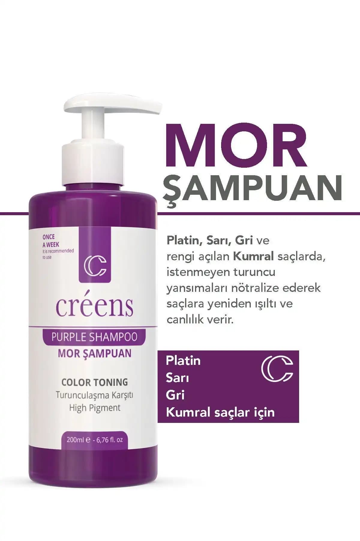 Creens Turunculaşma Karşıtı Mor Şampuan 200 ml