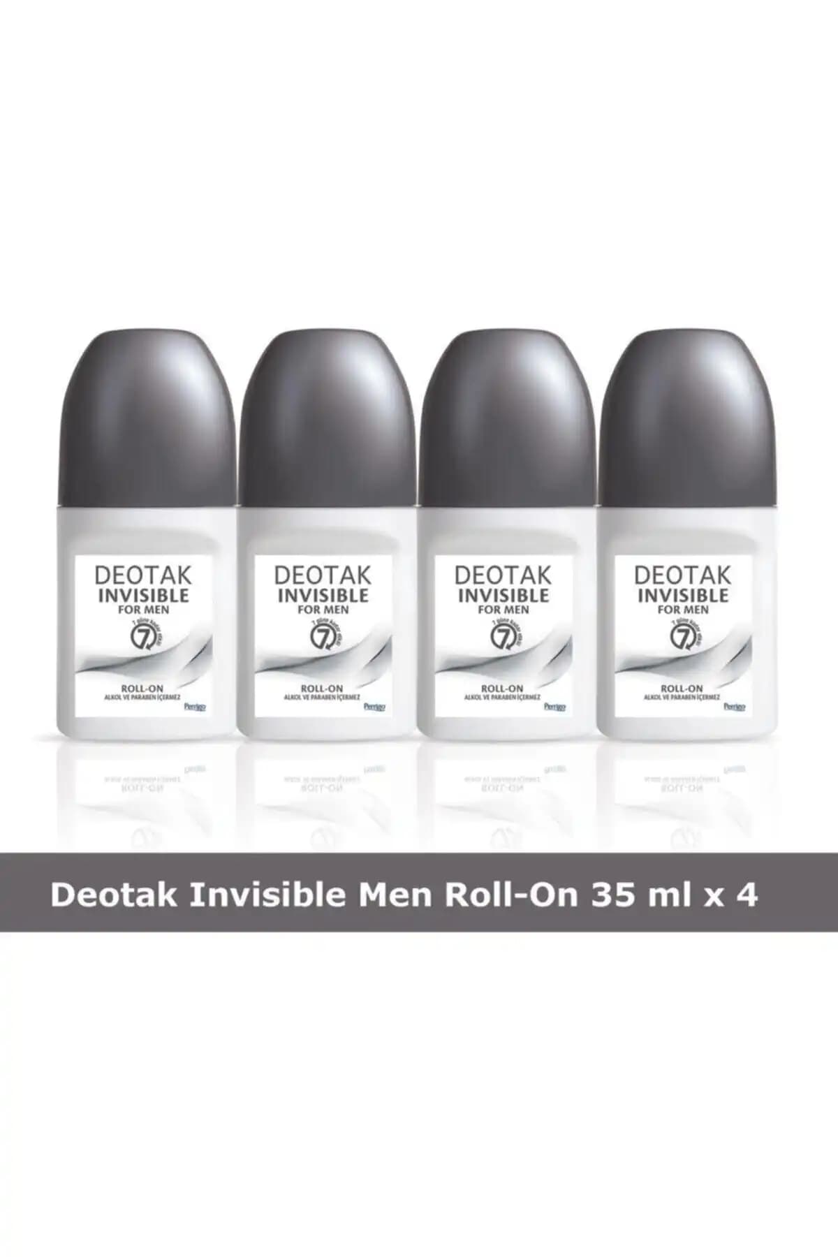 Deotak Invisible Erkek Roll-on Deodorant 35 ml x 4 adet