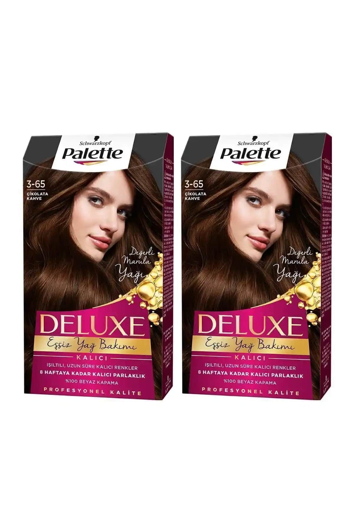 Palette Deluxe 3-65 Çikolata Kahve ve 7-3 Küllü Yoğun Kumral Saç Boyası Karşılaştırması