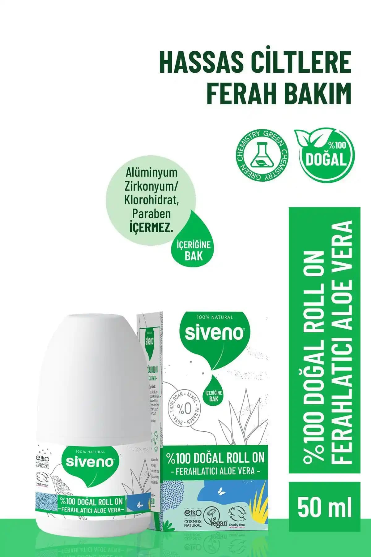 Siveno %100 Doğal Roll-on Deodorant: Aloe Vera ve Hindistan Cevizli Ürün Karşılaştırması