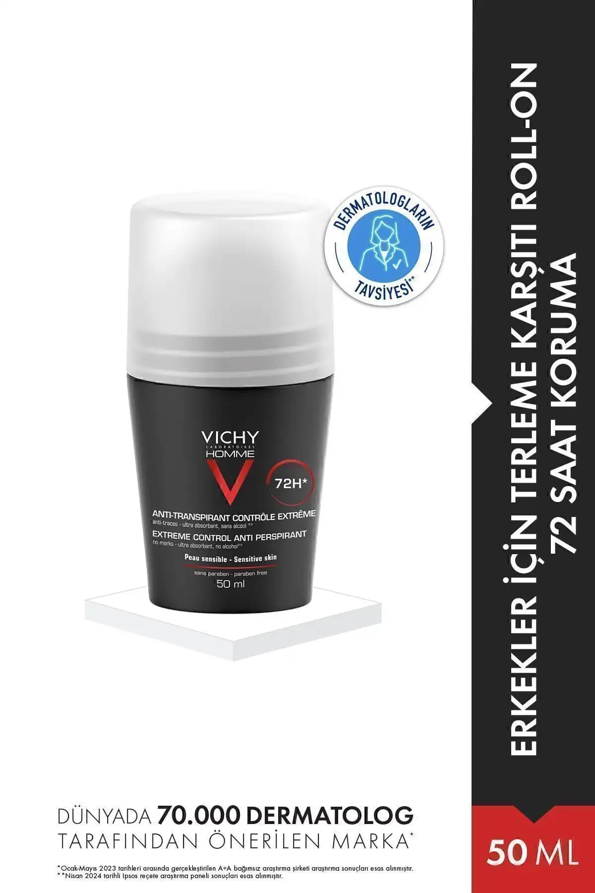 Vichy Homme Erkekler Için Terleme Karşıtı Roll-on 50 ml