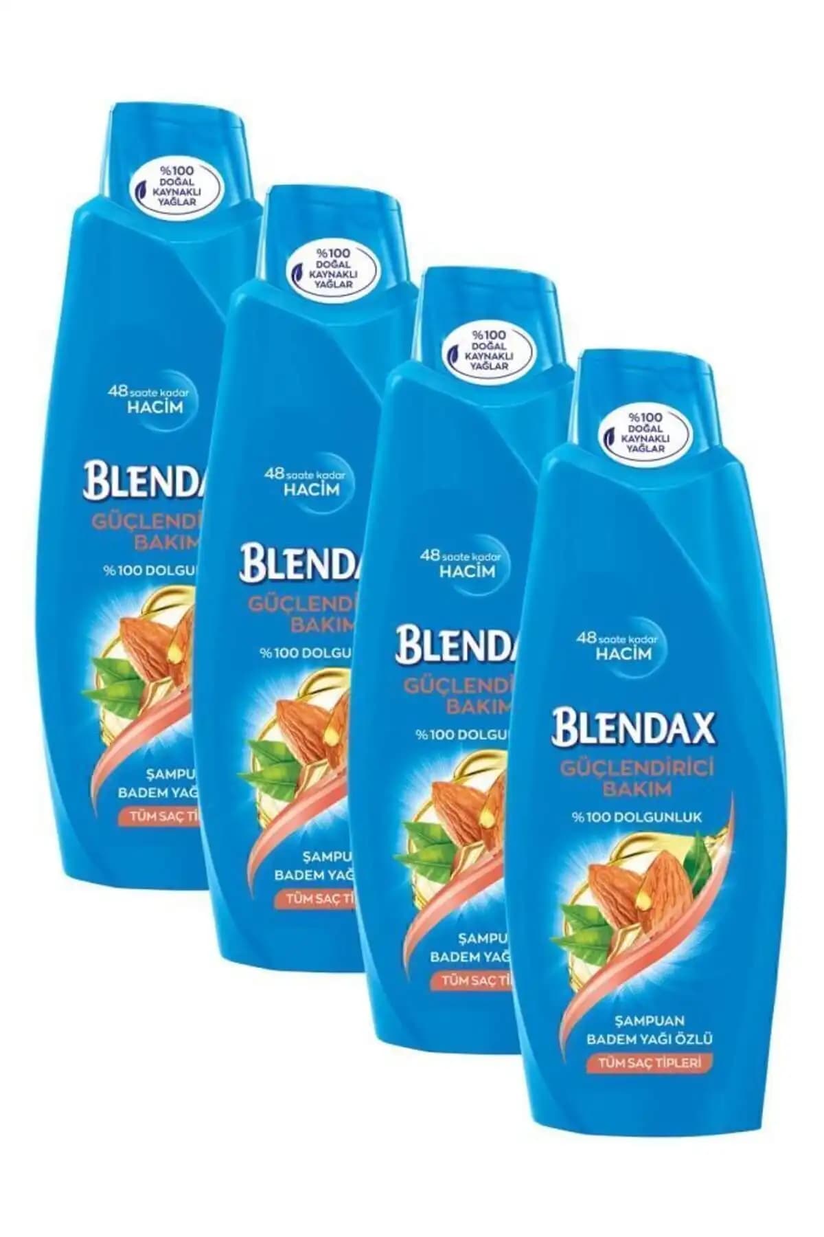 Blendax Güçlendirici Bakım Badem Yağı Özlü Şampuan 500 ml X 4 Adet