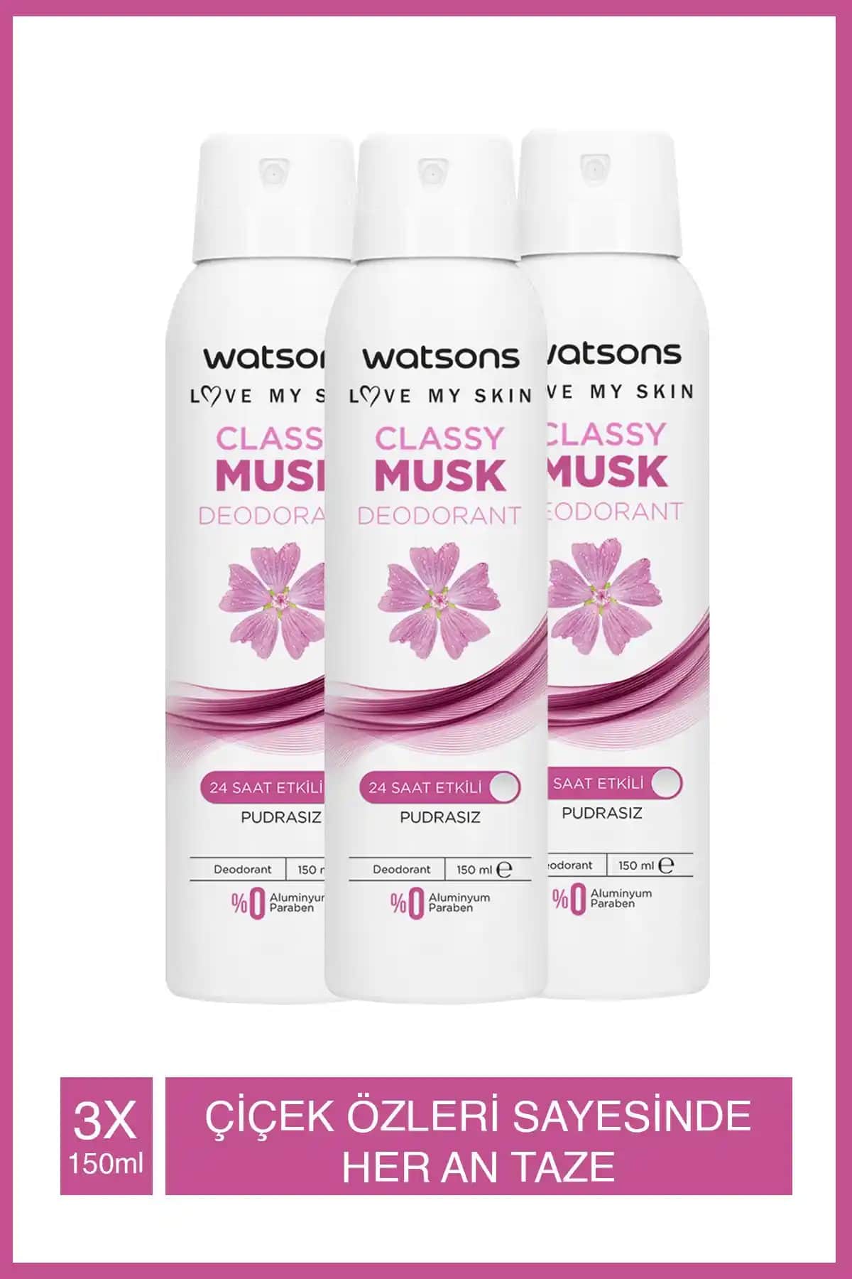 Watsons Classy Musk ve Watsons Shower Fresh Deodorant Sprey Karşılaştırması