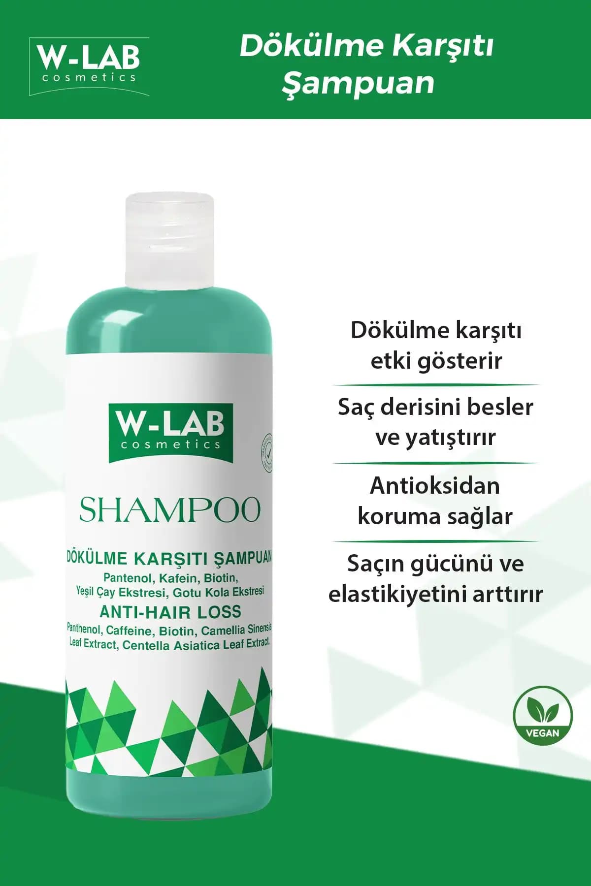 W-Lab Kozmetik Dökülme Karşıtı Şampuan 400 ml
