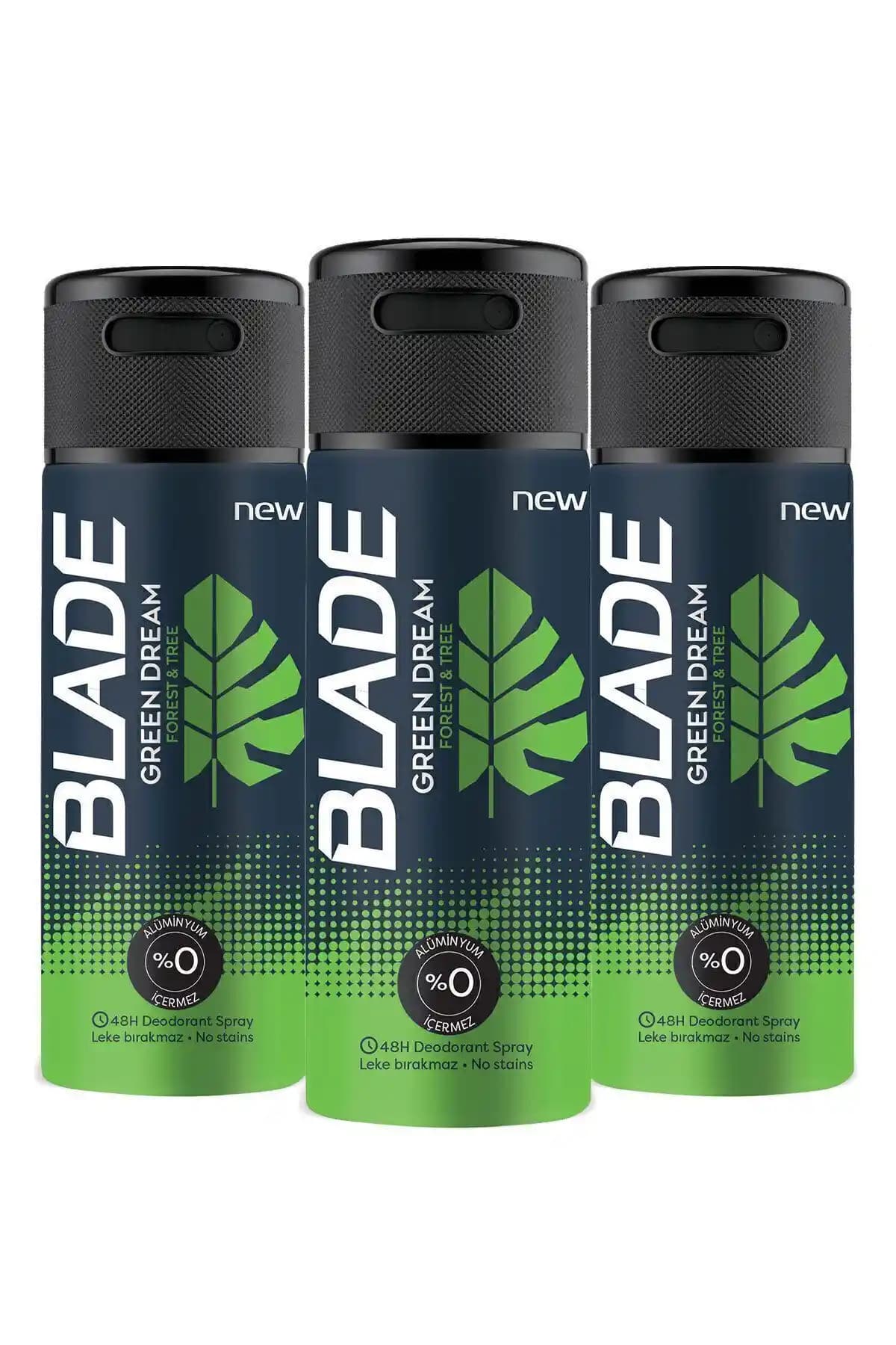 Blade Green Dream Erkek Deodorant: Ferah ve Etkili Koruma 150ml X 3