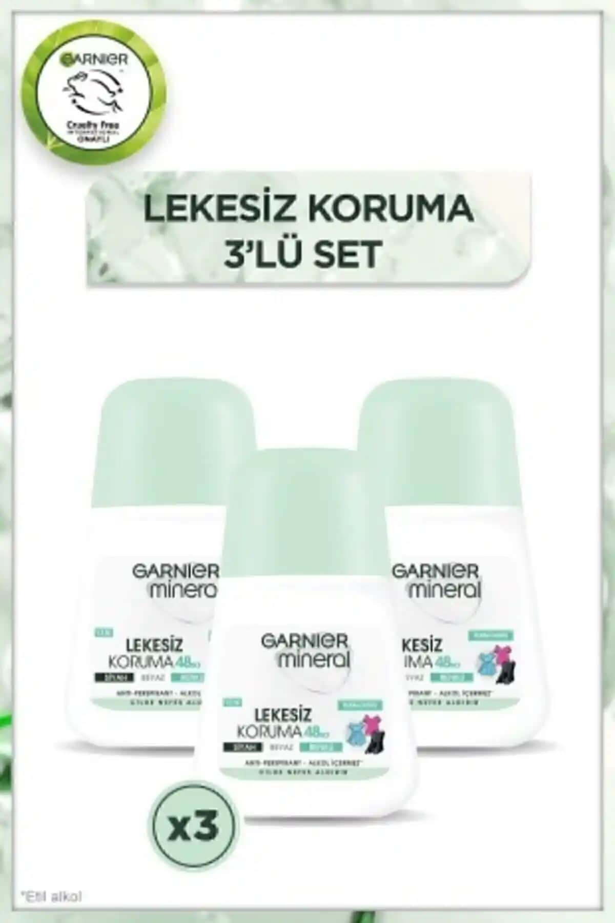 Garnier Mineral Ferah Roll-on Deodorant 3'lü Set ile Uzun Süreli Koruma