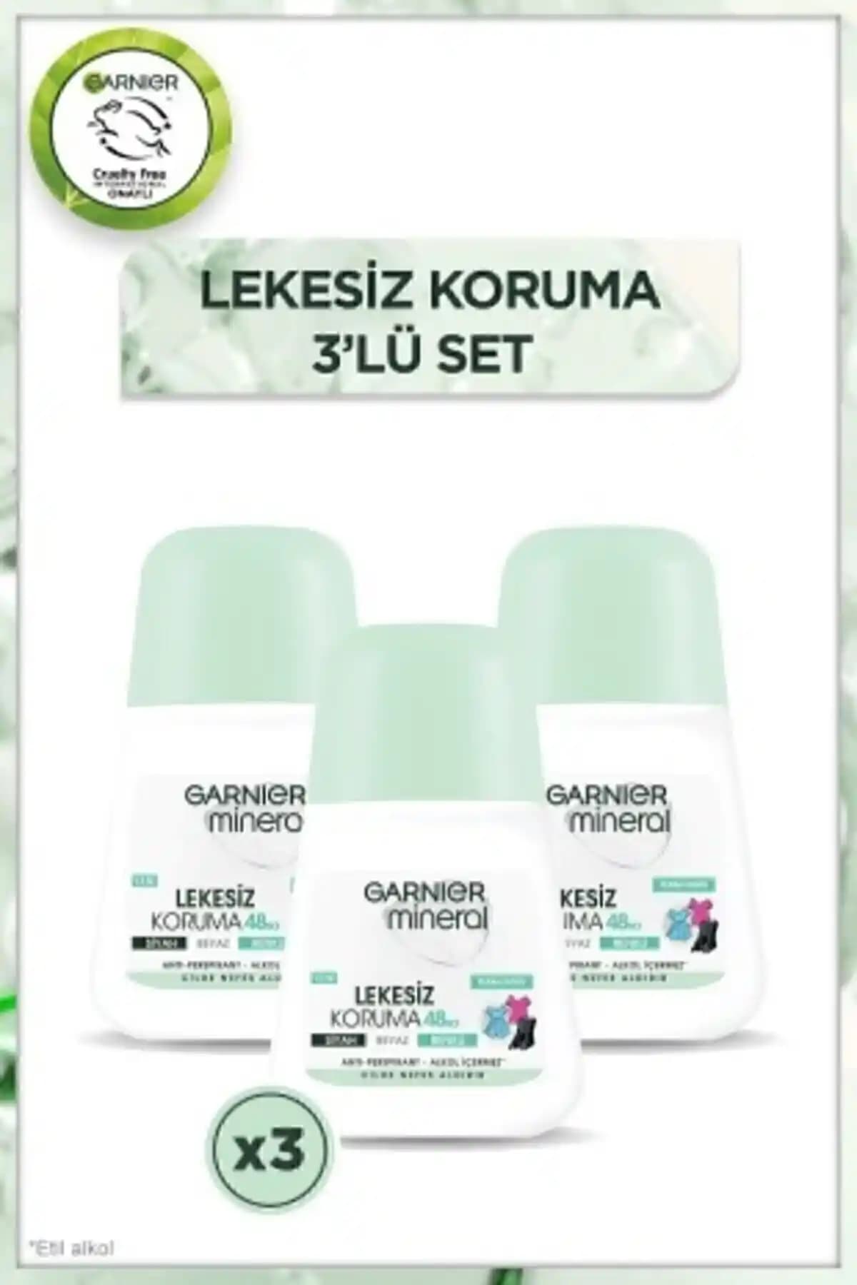Garnier Mineral Ferah Roll-on Deodorant 3'lü Set ile Uzun Süreli Koruma