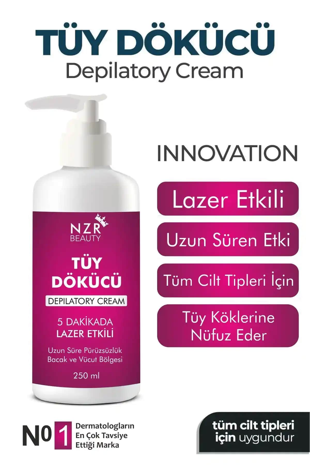 NZR BEAUTY Premium Tüy Dökücü Krem ile Etkili ve Organik Çözüm