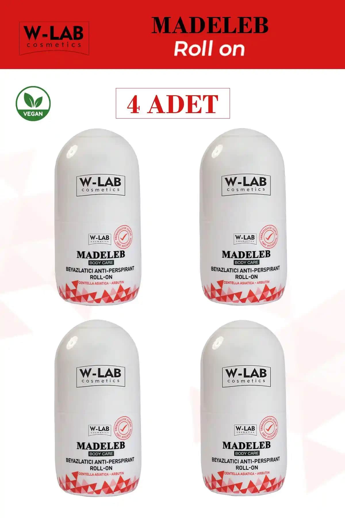 W-Lab Kozmetik Madeleb Roll On 4'lü Set - Terlemeyi Kontrol Altına Alın