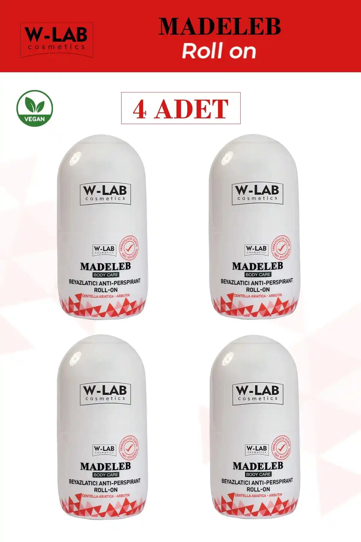 W-Lab Kozmetik Madeleb Roll On 4'lü Set - Terlemeyi Kontrol Altına Alın