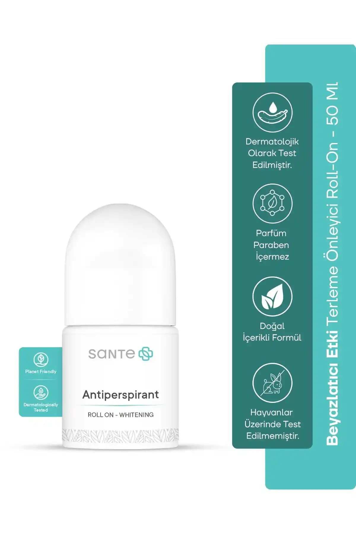 SantePlus Koltuk Altı Beyazlatıcı ve Terleme Önleyici Roll On 50 ml