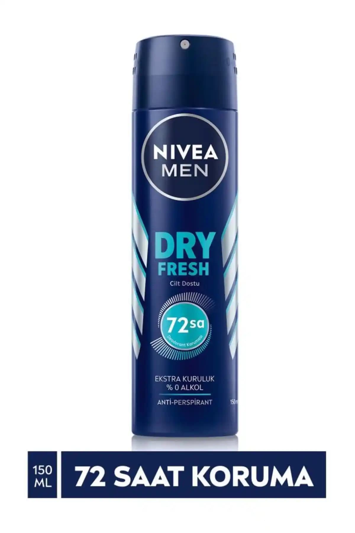 NIVEA Men Erkek Sprey Deodorant Dry Fresh: 72 Saat Etkili Koruma