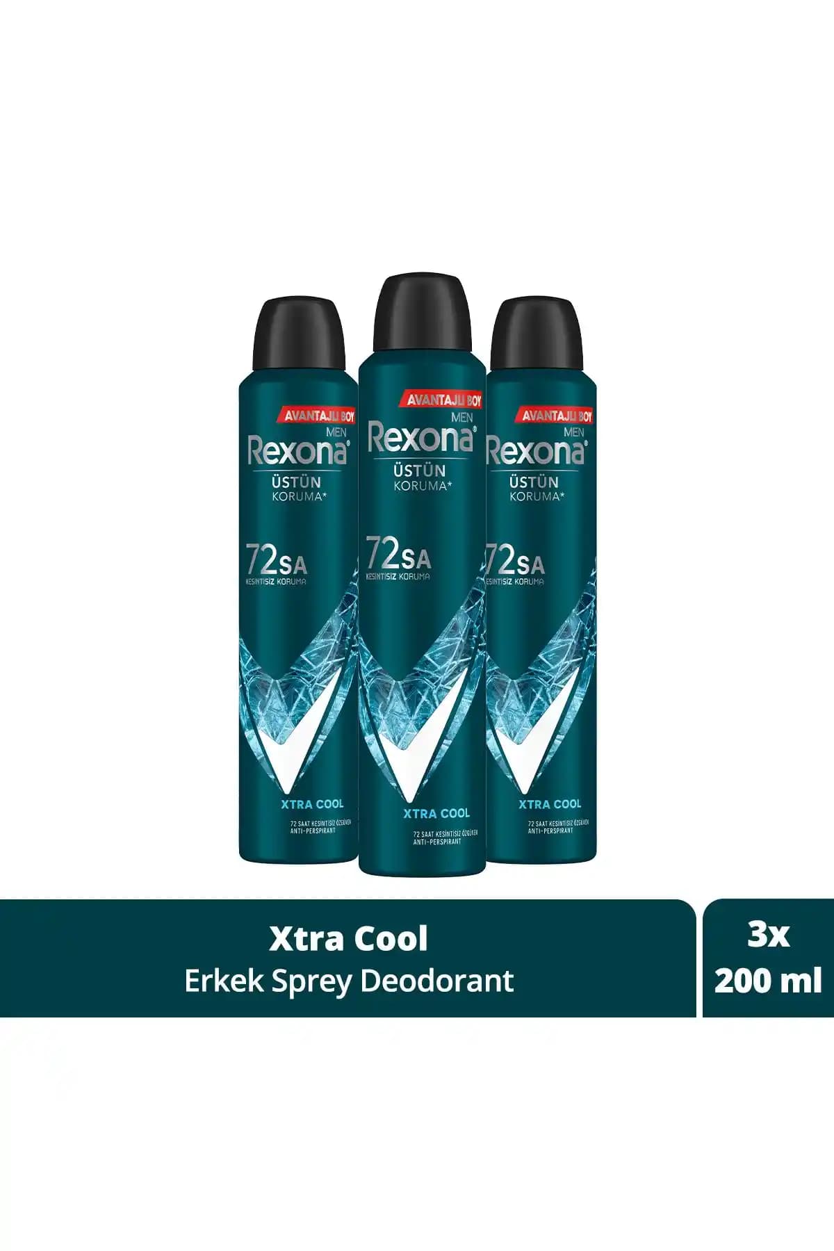 Rexona Men Erkek Sprey Deodorant Xtra Cool ile 72 Saat Koruma Sağlayın