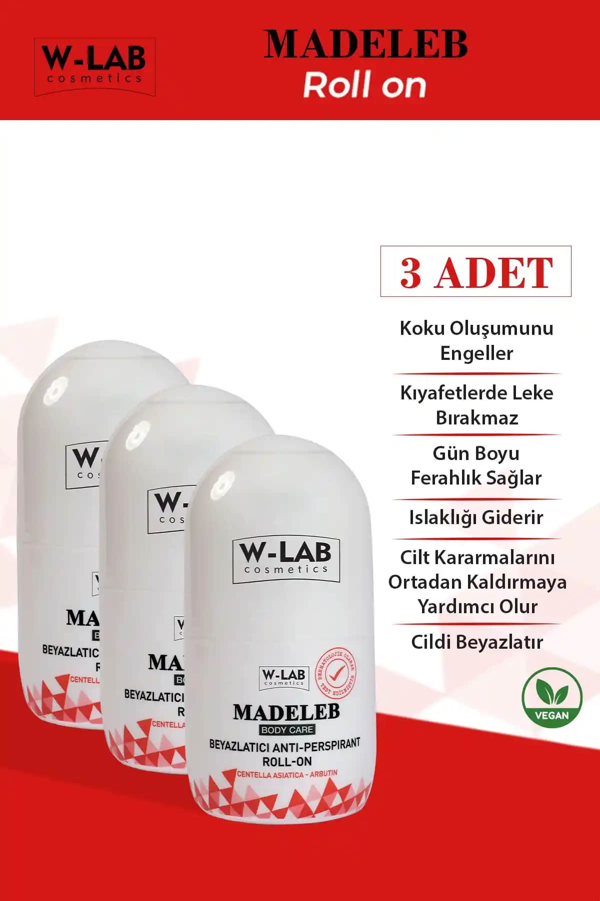 W-Lab Madeleb Roll On 3'lü Set ile Terleme Sorununa Etkili Çözüm
