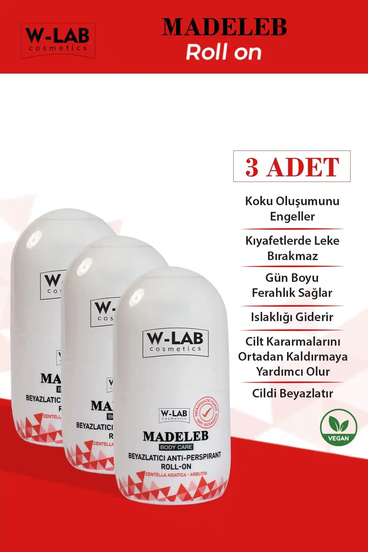 W-Lab Madeleb Roll On 3'lü Set ile Terleme Sorununa Etkili Çözüm