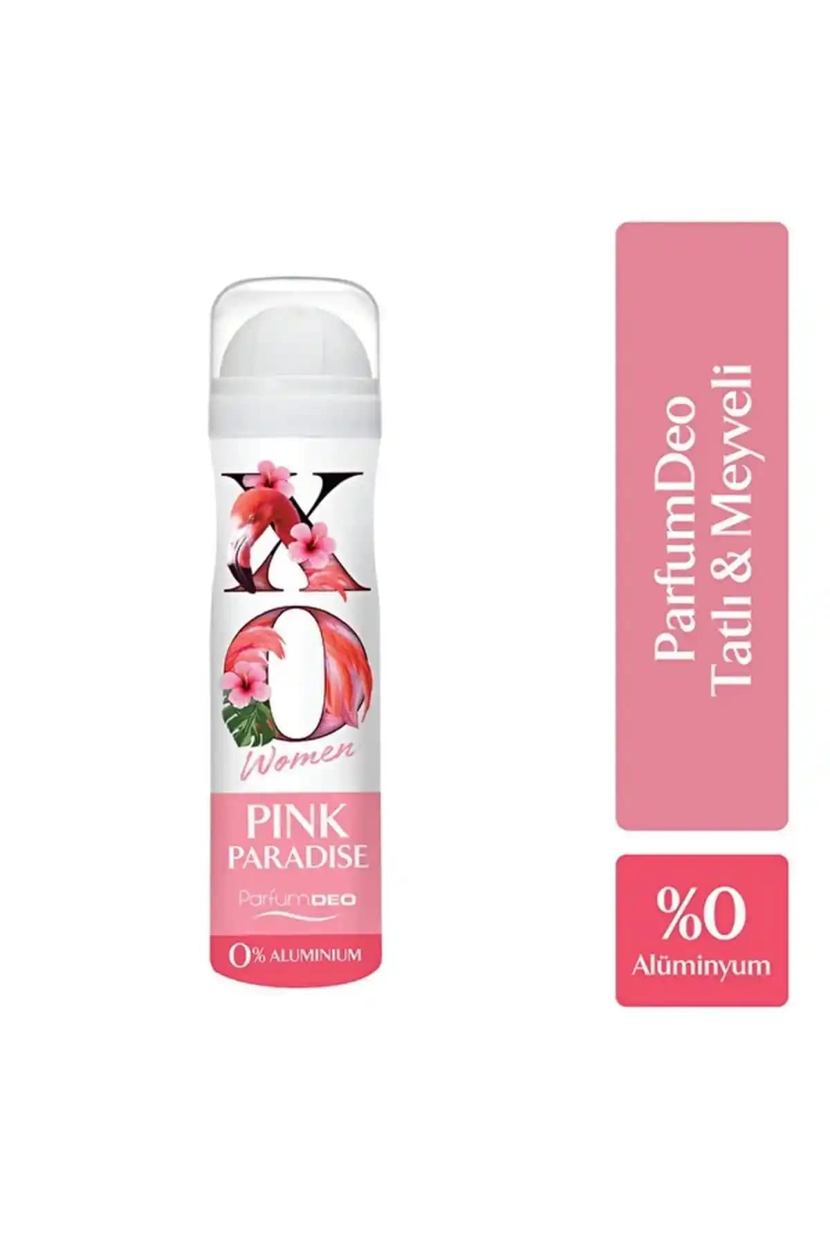 Xo Marka Pink Paradise: Ferah ve Organik Kadın Deodorant Spreyi 150 ml