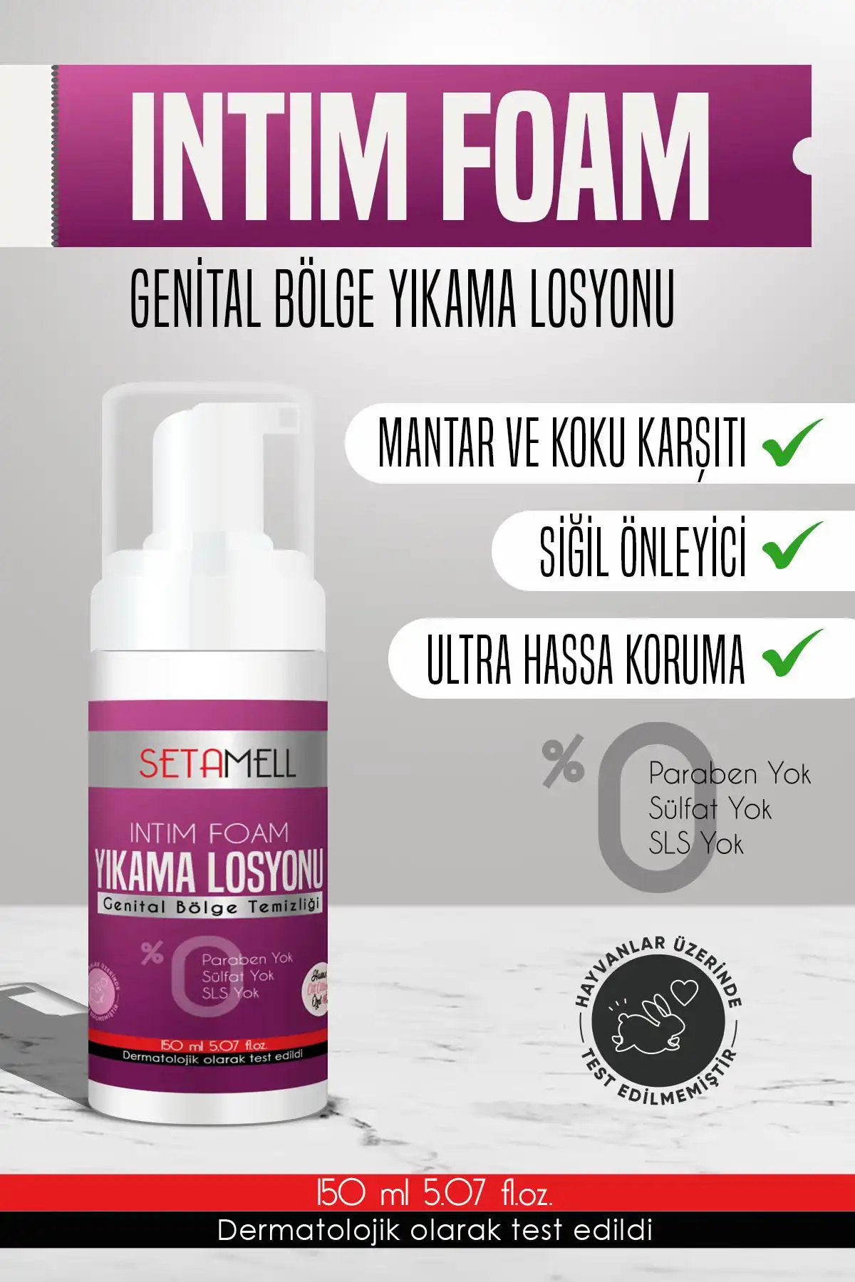 İntim Köpüğü: Koku ve Mantar Giderici 150 ml