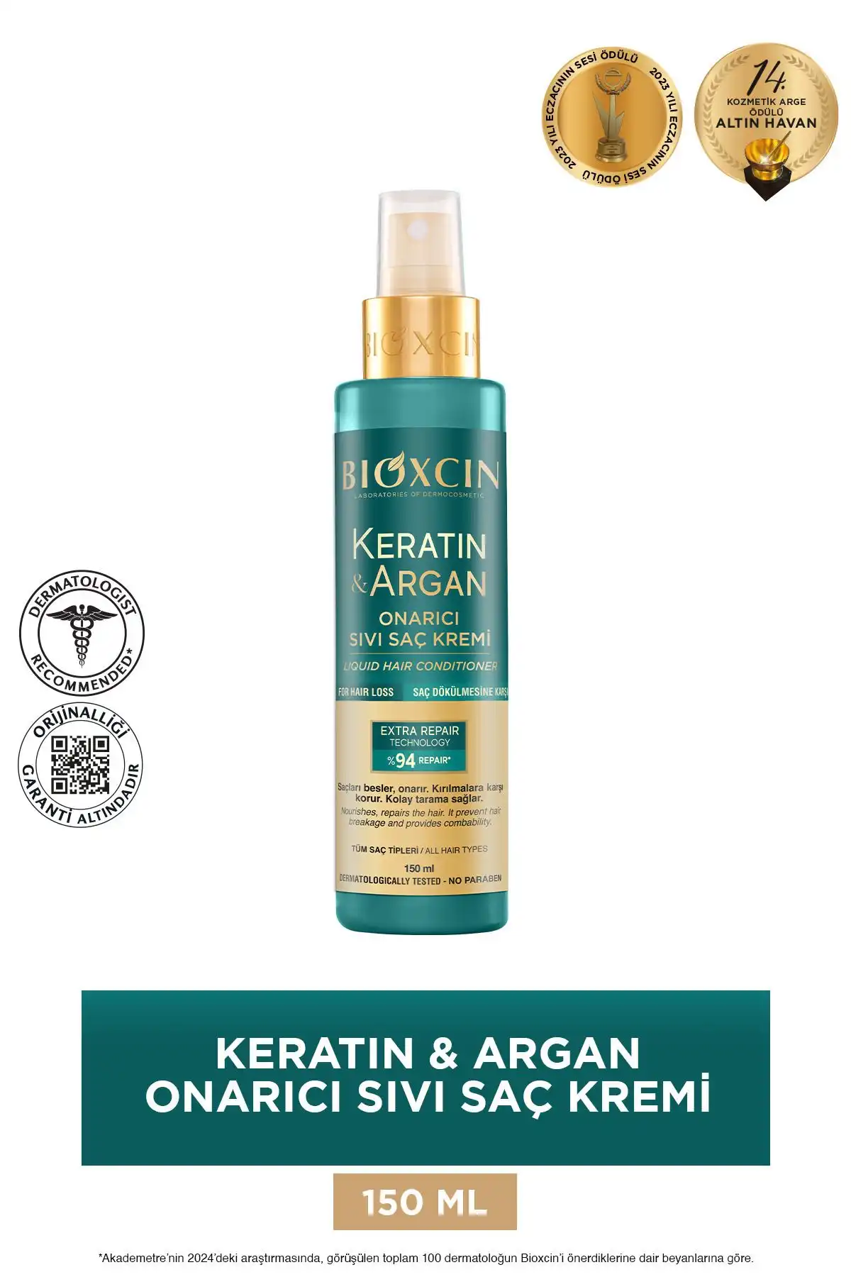 Bioxcin Keratin ve Argan İçerikli Onarıcı Sıvı Saç Bakım Kremi Ürün Detayları ve Faydaları