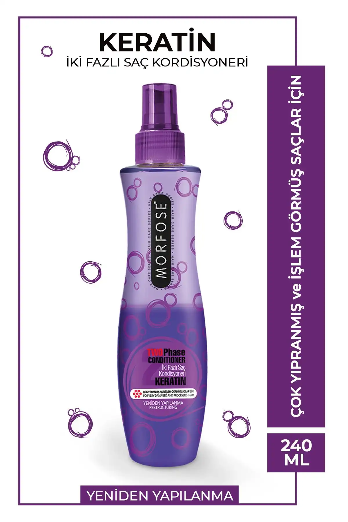 Morfose Çift Fazlı Keratin İçeren Fön Suyu Saçlarınızda Parlaklık ve Yumuşaklık Sağlar