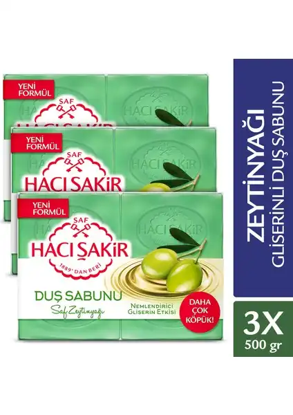 Hacı Şakir Zeytinyağı Gliserinli Saf Zeytinyağı Duş Sabunu Özellikleri ve Faydaları