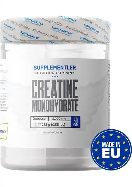 Supplementler.com Creapure Creatine 255g: Güç ve Performans Artırıcı Yüksek Kaliteli Kreatin Takviyesi