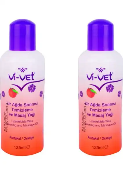 Vi-Vet Portakal Ağda Temizleme ve Masaj Yağı 125ML 2'li Paket Doğal ve Çok Amaçlı Bakım