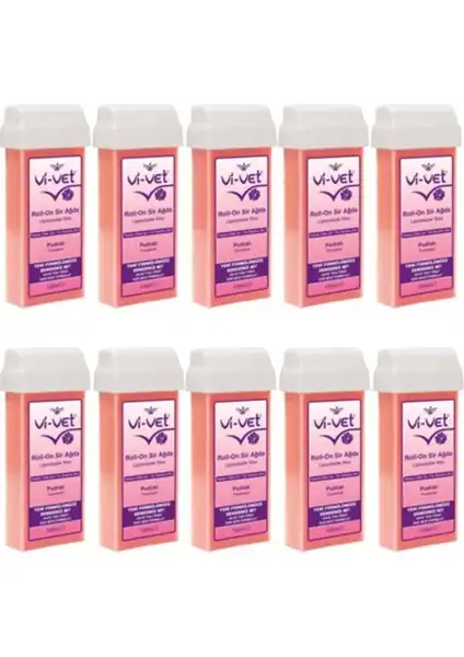 Vi-Vet Roll-On Kartuş Sir Ağda Pembe 100 ml - Pratik ve Güvenilir Tüy Alma Çözümü