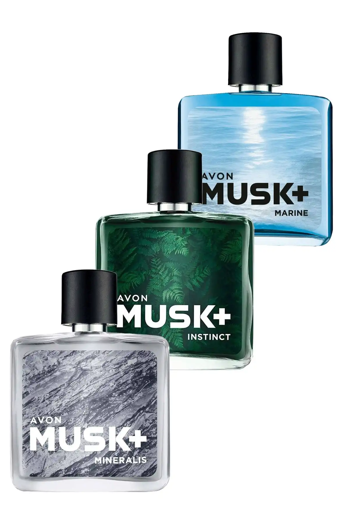 Avon Musk Marine Musk Instinct ve Musk Mineralis Erkek Parfüm Seti
