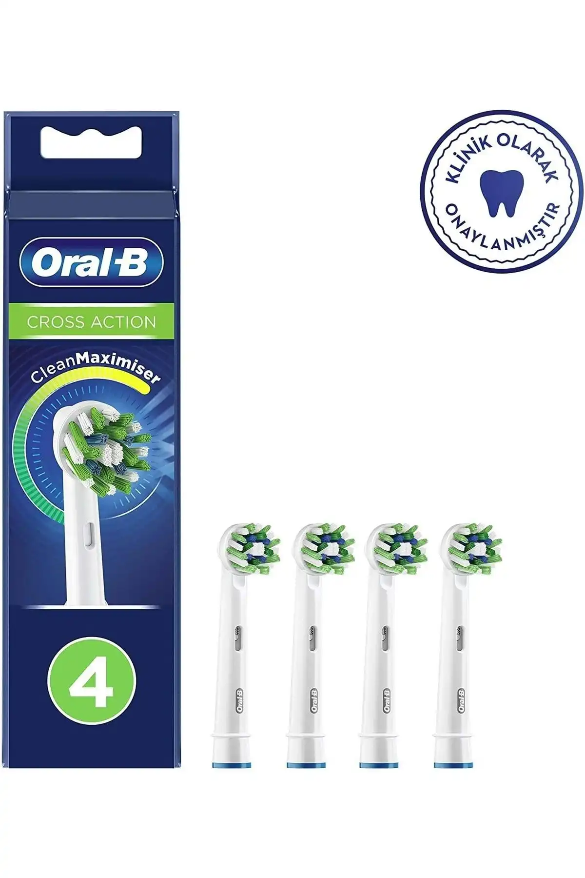 Oral-B Clean Maximiser Cross Action Yedek Başlık Seti 4'lü Diş Temizliği İçin Güçlü ve Etkili