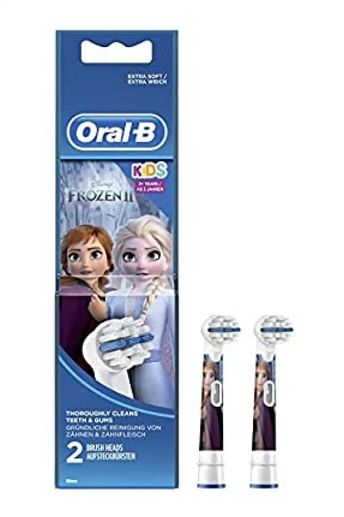 Oral-B Frozen II Çocuklar İçin Yedek Diş Fırçası Başlığı 2'li Paket Güvenilir ve Dayanıklı