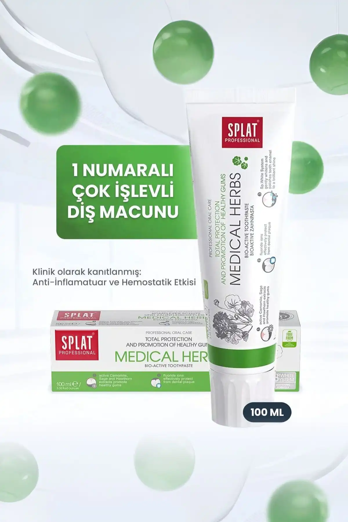 Splat Professional Medical Herbs Diş Macunu: Doğal İçerikli Güçlü Ağız Bakımı Ürünü
