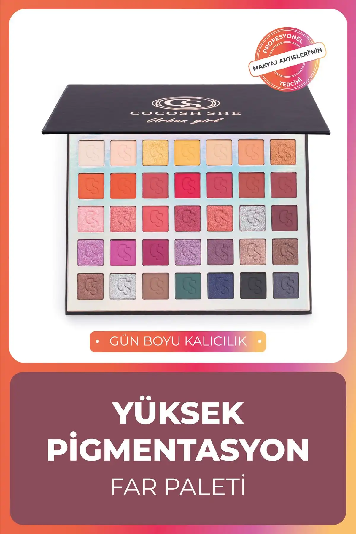 Cocosh She Urban Girl 42 Renkli Göz Farı Paleti: Yüksek Pigmentasyon ve Renk Çeşitliliği